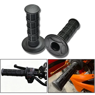2PCS 7/8" 22mm-24mm Motorcycle Hand Grips Dirt Bike Motocross Gel Handle Bars - Image 1 of 4