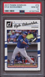 2017 Panini Donruss 74 Kyle Schwarber PSA 10 Gem Mint Pop 5 - Bild 1 von 1