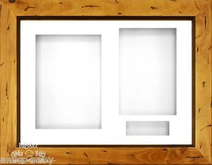 Rustic Distressed Farmhouse Pine Wood Wooden 3D Deep Shadow Box Display Frame - Picture 1 of 2