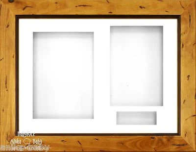 Rustic Distressed Farmhouse Pine Wood Wooden 3D Deep Shadow Box Display Frame - Image 1 of 2