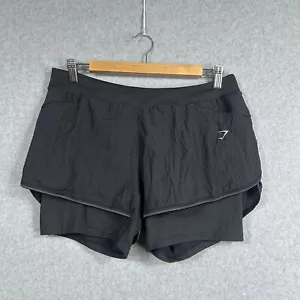 Gymshark SPEED 2 IN 1 SHORT Size L Black Gym Yoga Active Run - Picture 1 of 6