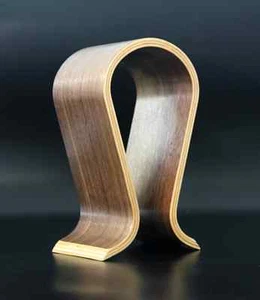 Madera Auricular Soporte para Tamaño Grande Auriculares Nogal Nuevo - Imagen 1 de 3