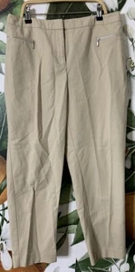 Chicos Talla 2 US Grande Marrón Caqui Pantalones al Tobillo Mezcla Algodón - Imagen 1 de 7