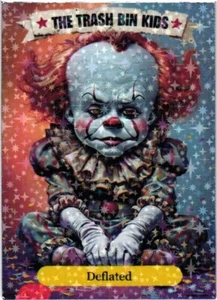 Clown Trash Bin Kids Deflated Custom Trading Card - Picture 1 of 4