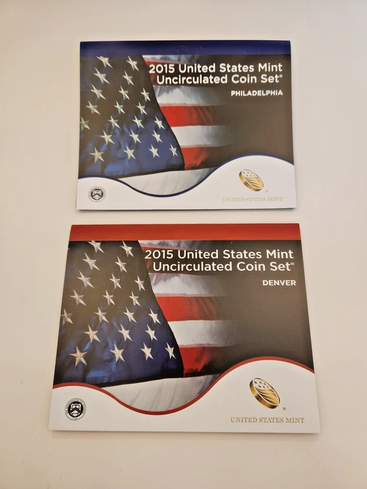 2015 UNITED STATES MINT UNCIRCULATED COIN SET- Philadelphia & Denver. Excellent! - Image 1 of 4