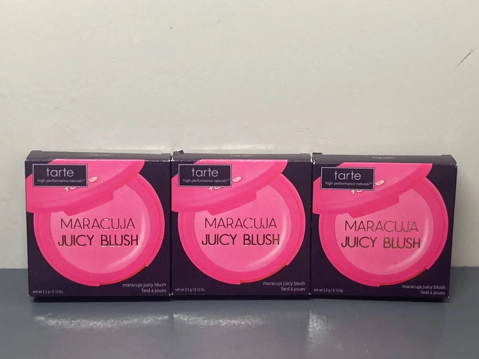 3x Tarte Maracuja Juicy Blush  Big Ego 0.12 oz / 3.5 g NIB - Image 1 of 1