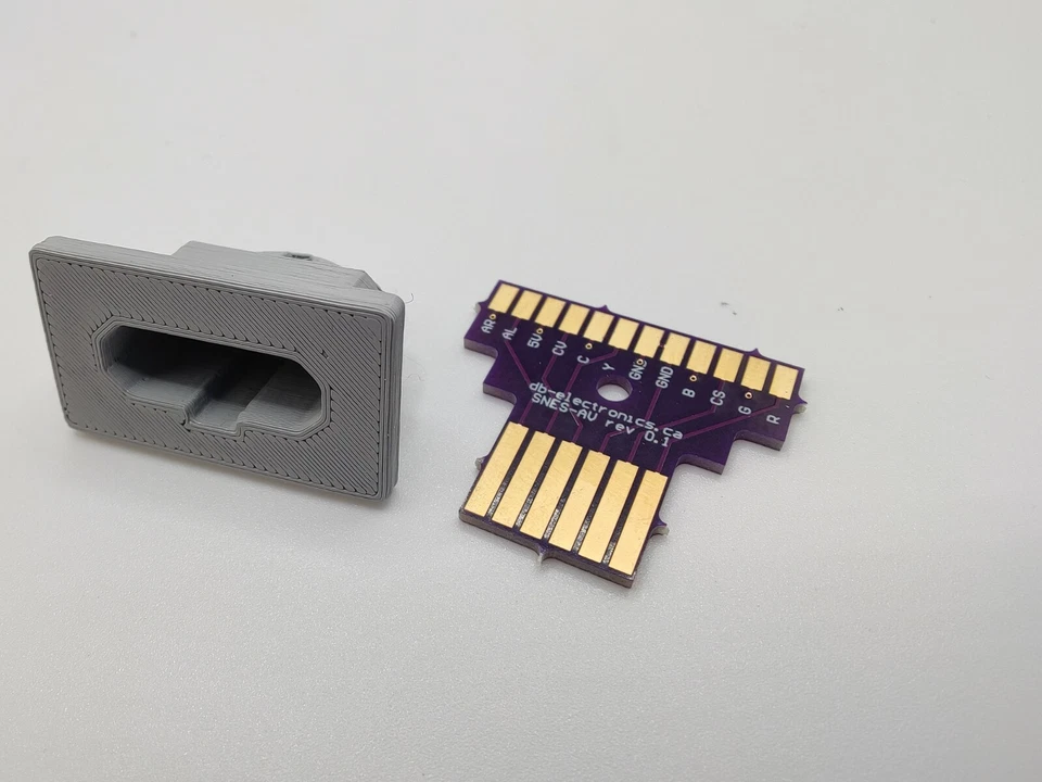 SNES Style Multi-Out 3D Printed panel mount for front load NES for NESRGB board