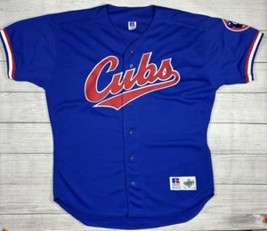 Vintage Russell Athletic Chicago Cubs Jersey Size 48 Diamond Collection - Picture 1 of 17