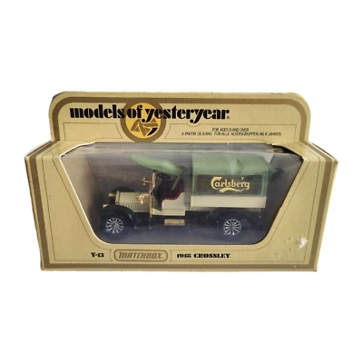 Matchbox Models of Yesteryear Y-13 1918 Crossley Carlsberg VINTAGE New In Box - Image 1 of 4