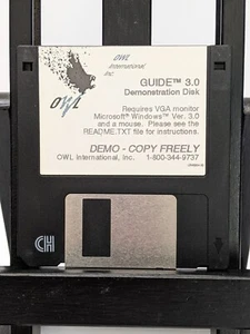 OWL International Guide 3.0 Demo: 3.5” Disk Only / Vintage Software Windows 3.0 - Picture 1 of 3