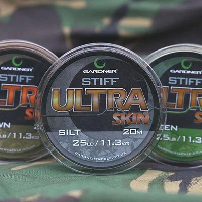 Gardner Tackle Stiff Ultra Skin Coated Hooklink - alle Farben 25 Pfund