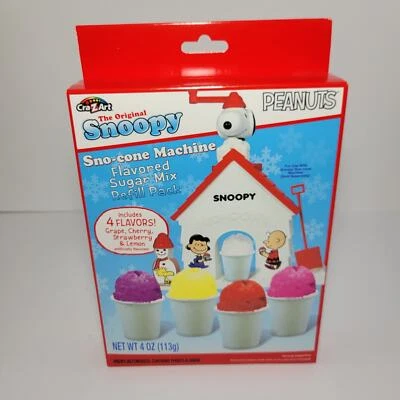 Cra-Z-Art Peanuts Snoopy Sno-cono Máquina Sabor Mezcla de Azúcar Paquete de Recarga - 4 OZ Foto 1 de 4