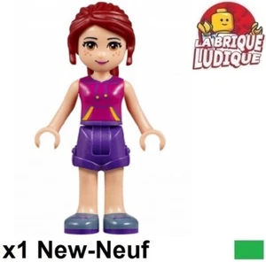 Lego Figurina Minifig Friends Mia Maglietta Corto Viola Magenta FRND141 - Picture 1 of 1