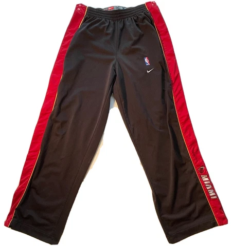 Miami Heat Authentic Nike Tear Away Button Warm Up Pants Size XL Cover