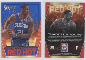 2013-14 Panini Select Red Hot Blue Prizm /49 Thaddeus Young #21