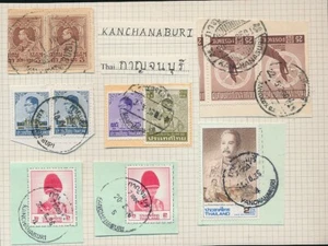 THAILAND SIAM KANCHANABURI POSTMARKS 11 stamps - Picture 1 of 1