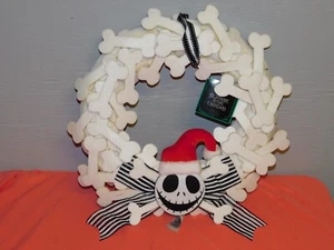 Disney Parks Jack Skellington Nightmare Before Christmas Holiday Door Wreath New - Picture 1 of 1