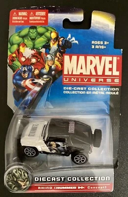 2010 MAISTO MARVEL UNIVERSE DIE-CAST COLLECTION RHINO HUMMER Hx CONCEPT BLACK - Image 1 of 2