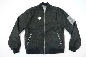 SOVEREIGN CODE WALDEN B334 BLACK CAMO MILITARY SMALL REVERSIBLE BOMBER JACKET - Picture 1 of 12