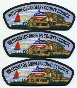 LOT OF 3 CSP'S - WESTERN L.A. COUNTY COUNCIL - TA-18 - 2003 FOS - $100 DONATION - Bild 1 von 1