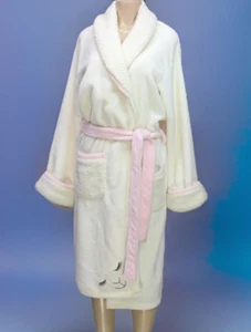 Bath & Body Works Women's Sleepwear Robe Plush Ivory Petite Size S/M - Picture 1 of 7