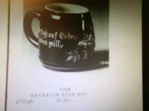 Taza de cerveza bávara alemana de cerámica fundida molde blanco 1048 - Imagen 1 de 10