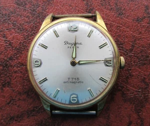 Dugena Festa Vintage Gold Plated Antimagnetic Wrist Watch - Picture 1 of 6