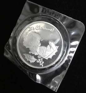 1 oz 2007 “It’s Christmas!” .999 SILVER Bullion Round - Picture 1 of 2