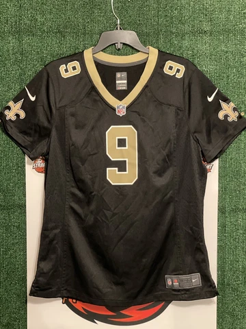 NEW ORLEANS SAINTS  Drew Brees # 9 BLACK WOMAN'S NIKE JERSEY SIZE X-Large Cover