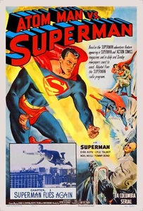ATOM MAN vs SUPERMAN (1950) - chapter one - 27"x41" - rare serial movie poster! - Picture 1 of 6
