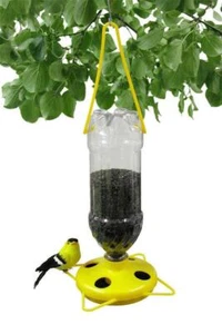 Gadjit YELLOW THISTLE FEEDER ATTACHMENTS TO RECYCLE POP BOTTLES , Pack of 3 - Picture 1 of 1