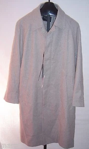 NWT Lacoste Light Brown Beige Wool Blend Long Coat Mens Size Extra Small  (48/3) - Picture 1 of 5