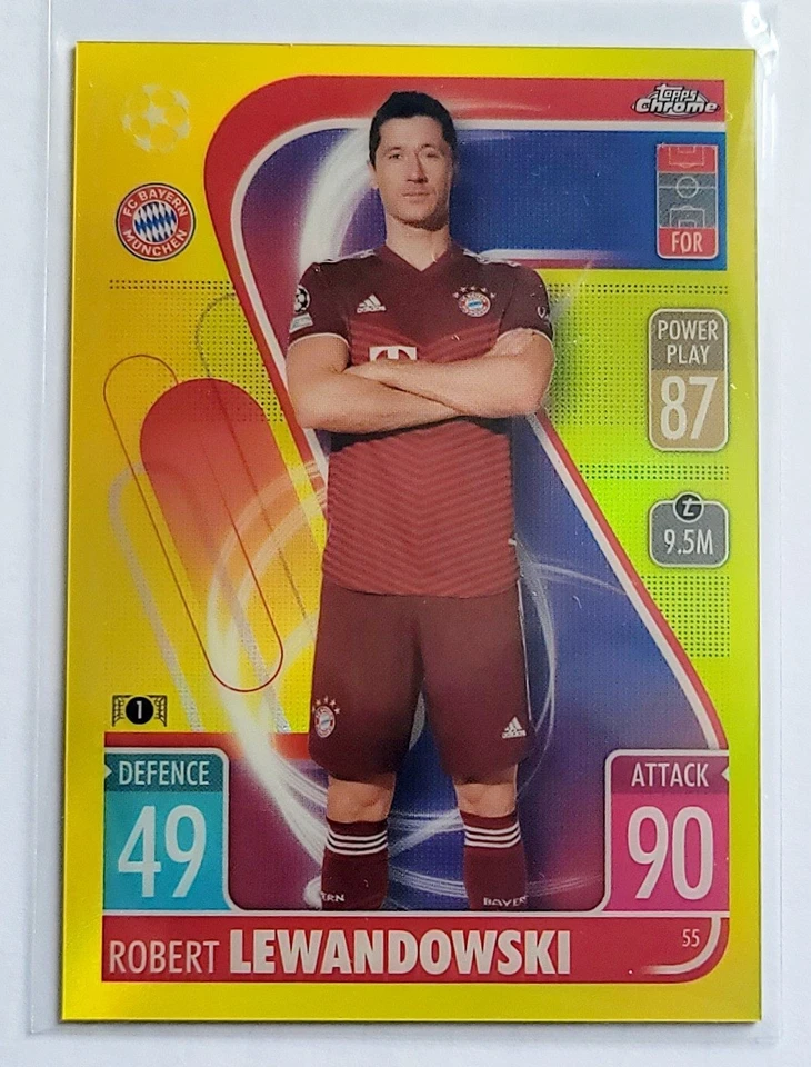 2021-22 Topps Chrome Match Attax UEFA Champions League UCL Yellow Refractor /75 - Image 1 of 1