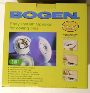 Bogen SM4T Easy Install 4W Ceiling Speaker W/ Volume Control, 25V 70V PA Systems - Picture 1 of 7