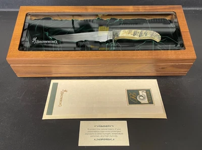 Hoja Browning Modelo 20 6", Grabada "137 de 600 Dan K. Harrison" con Caja de Exhibición Foto 1 de 4
