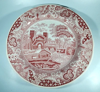 Spode Archive Collection Traditions Series: Castle Dinner Plate, Red, 10½" Dia. - Image 1 of 3