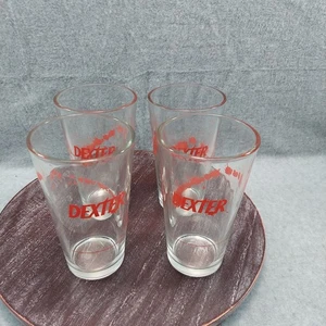 Dexter TV Show Blood Splatter Pint Glasses Set of 4 2011 - Picture 1 of 9
