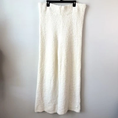 Skims Cozy Knit Boucle Fuzzy Lounge Pants Bone 4X/5X - Image 1 of 4
