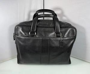 Vintage Coach Lederwaren Hudson schwarz Leder Laptop Arbeit Reisetasche Aktentasche - Bild 1 von 18