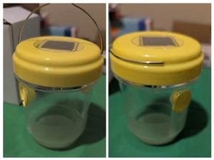 2 PCS Yellow Wasp Trap Catcher Solar Powered Outdoor UV Light Traps Wasps Bees - Picture 1 of 3