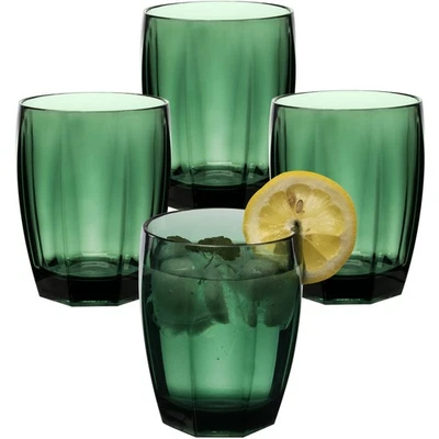4x Camping Glas 320ml grün Wasserglas Gläser Set Acryl Party Trinkglas Weinglas - Bild 1 von 4