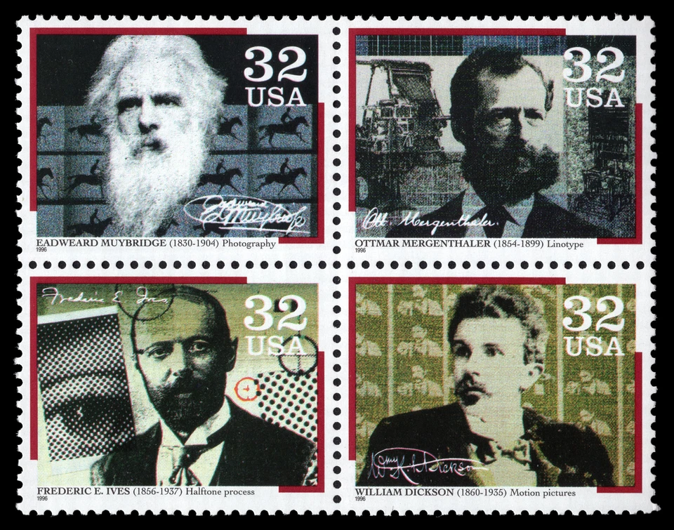 US Scott # 3064a (3061-3064), Pioneers of Communication, (4) 1996 32¢ Stamps MNH - Image 1 of 1