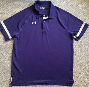 Camisa polo suelta Under Armour Heat Gear para hombre grande púrpura golf rendimiento deporte - Imagen 1 de 7