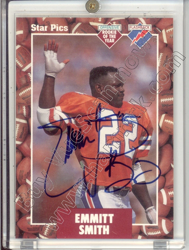 emmitt smith auto autograph cowboys florida gators uf star pics flashback 1991 - Image 1 of 1