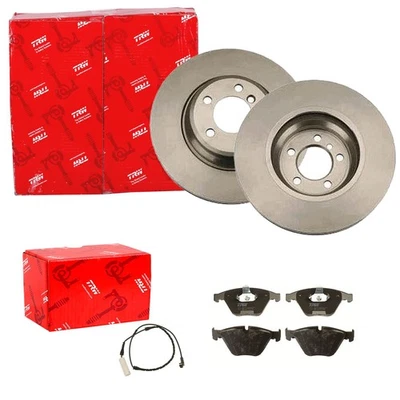 TRW Disques de Frein 348mm + Revêtements Avant Convient pour BMW 7er E65 E66 - Photo 1/4