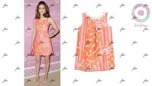 LILLY PULITZER TARGET DRESS GIRAFFEEEY GIRAFFE CIARAN SHIFT XS S 14 16 GIRLS XL - Picture 1 of 22