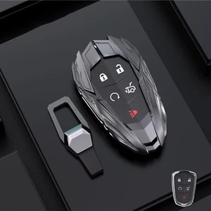 Zinc Alloy Key Fob Cover Case for 2015-2019 Cadillac Escalade CTS XT5 ATS STS CT - Picture 1 of 4