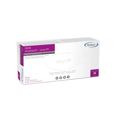 Maimed Vinyl PF Einweghandschuhe Einmalhandschuhe Transparent puderfrei S M L XL