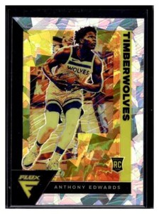 2020-21 Panini Flux Silver Cracked Ice Prizm #202 Anthony Edwards Fanatics (E)