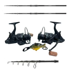 Daiwa & Anaconda Carpa Telecombo 390 Set IN Pacco Doppio 2 Canne + 2 Rotoli - Imagen 1 de 6